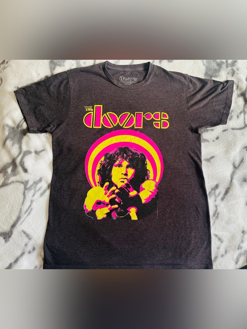 The Doors Gray Ladies Size Medium TShirt “ Psychedelic Jim” of Jim Morrison/EUC - Picture 2 of 6